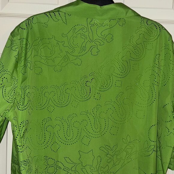 AUTH MENS VERSACE SHORT SLEEVE BUTTON UP SHIRT SIZE 48 OVERSIZE APPROX LARGE - Picture 9 of 16